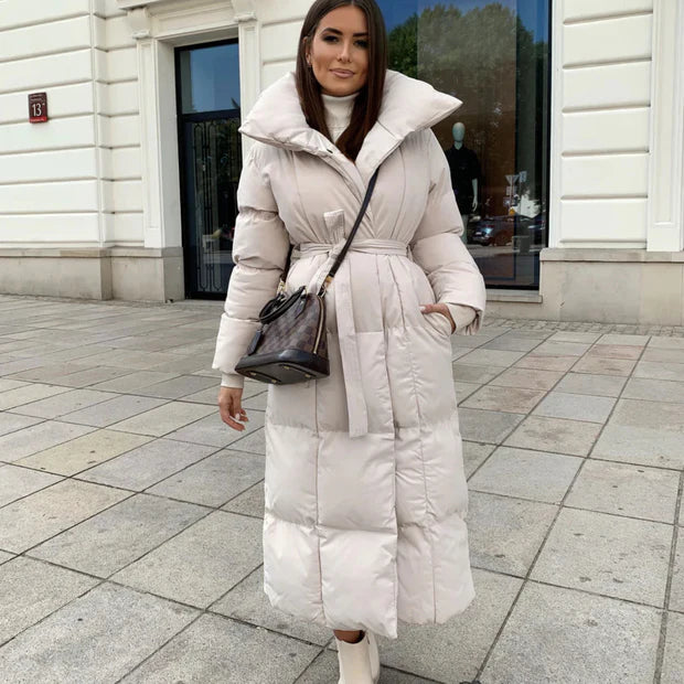 Übergroßer Parka Winterjacke für Damen | Design mit Gürtel