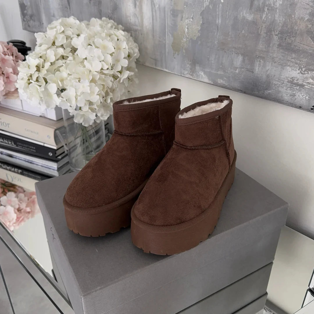 Gefütterte Plateau-Stiefel für Damen