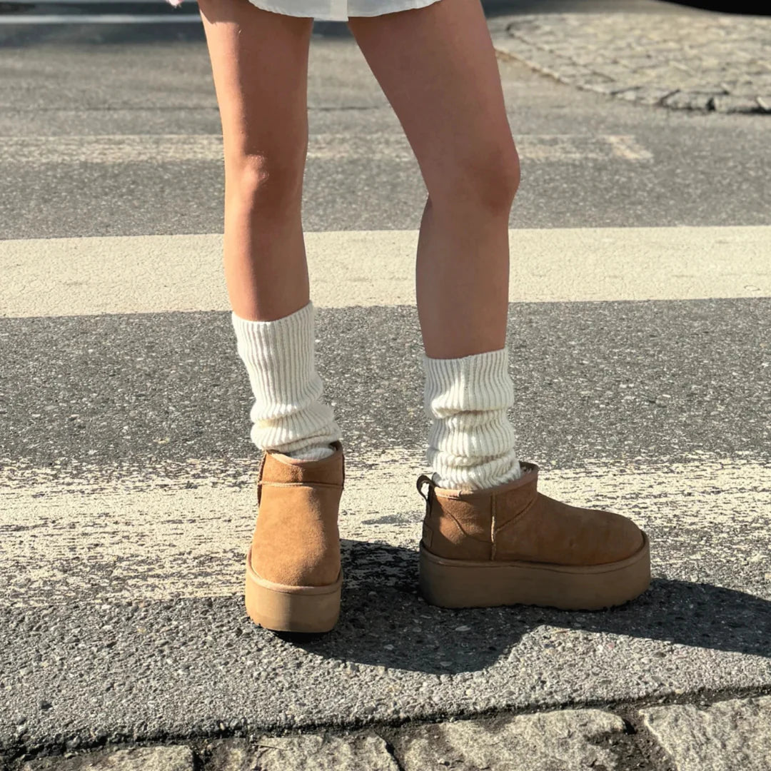 Gefütterte Plateau-Stiefel für Damen