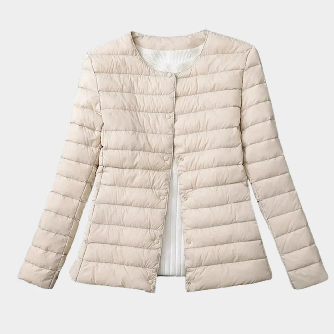 Gesteppten Daunenjacke für Damen | Frontreißverschluss