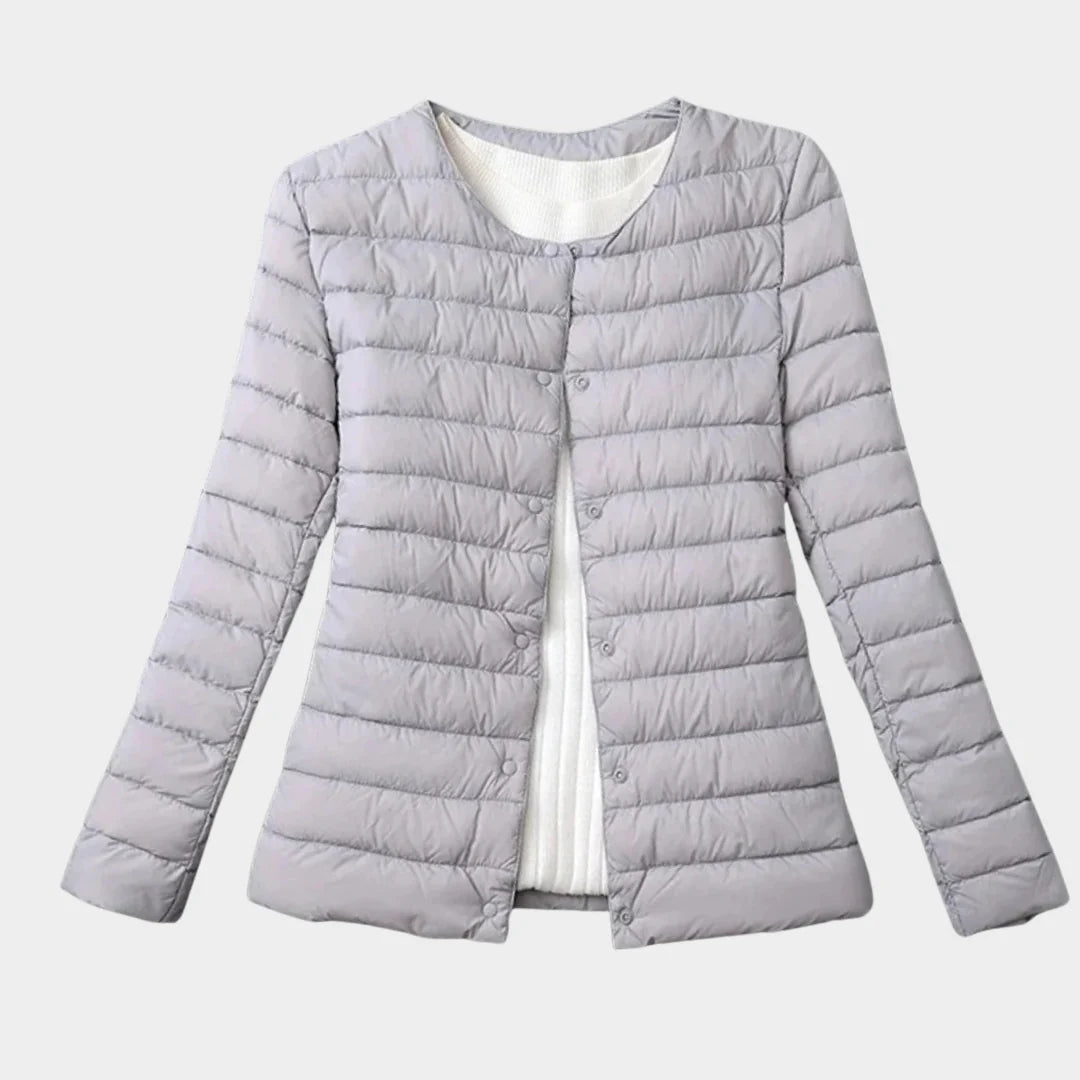 Gesteppten Daunenjacke für Damen | Frontreißverschluss