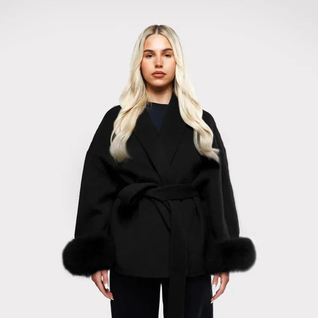 Damen-Wintermäntel mit Imitationsfell | Klassisches Design