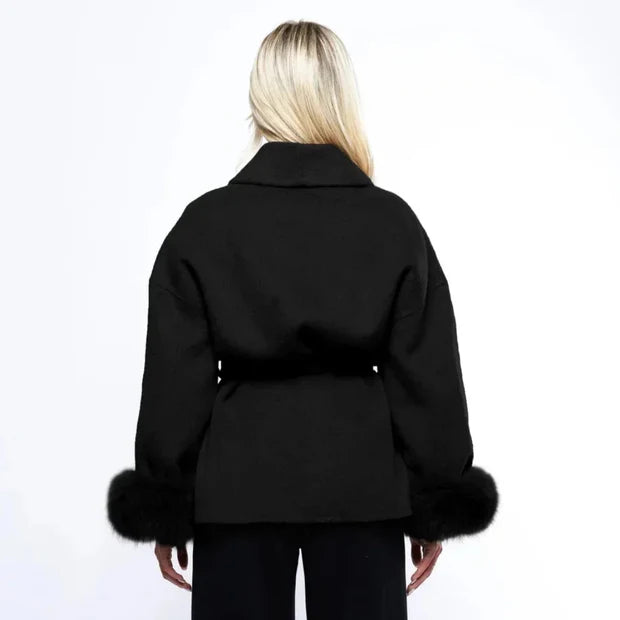 Damen-Wintermäntel mit Imitationsfell | Klassisches Design