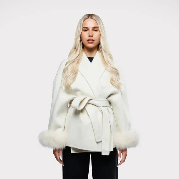 Damen-Wintermäntel mit Imitationsfell | Klassisches Design