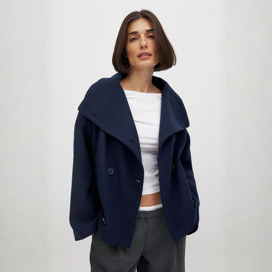 Kurzmantel mit doppeltem Verschluss für Damen