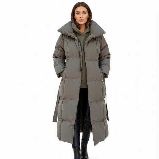 Übergroßer Parka Winterjacke für Damen | Design mit Gürtel